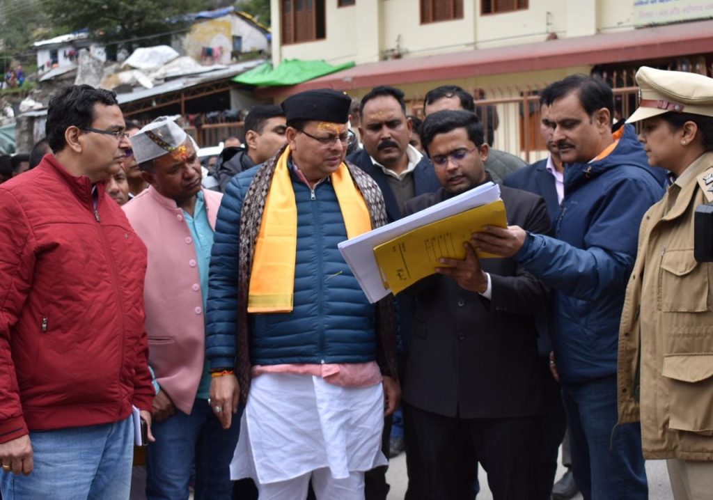 Cm Dhami review master plan work in Badrinath