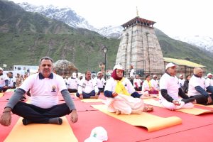 international yoga Day kendarnath to haridwar everyone did yoga