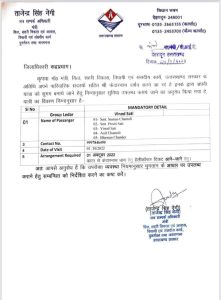Cabinet minister's pro write a letter to dm for vip arregments for kedarnath