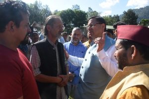 cm dhami review air survey of rescue opration of dropdi danda