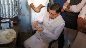 Cm dhami inspection of mandi samiti of khatima