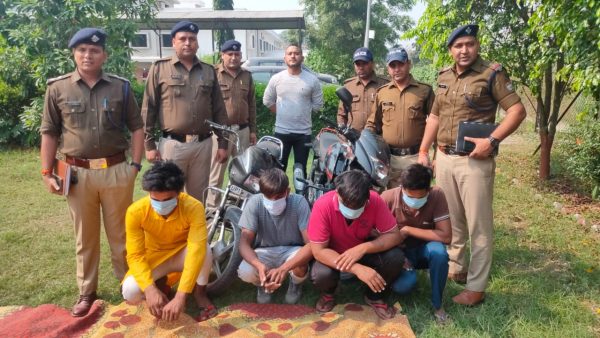 Haridwar police arrested four accused Bahadarabad bank robary