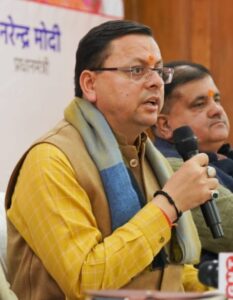 Cm Dhami completed janeu rites in the bank of ganga