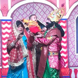 Shri Ram birth scene played in Badi Ramleela Haridwar 