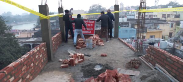 Haridwar Roorkee Devlopment Athourity seej elligal construction at Ram ghat
