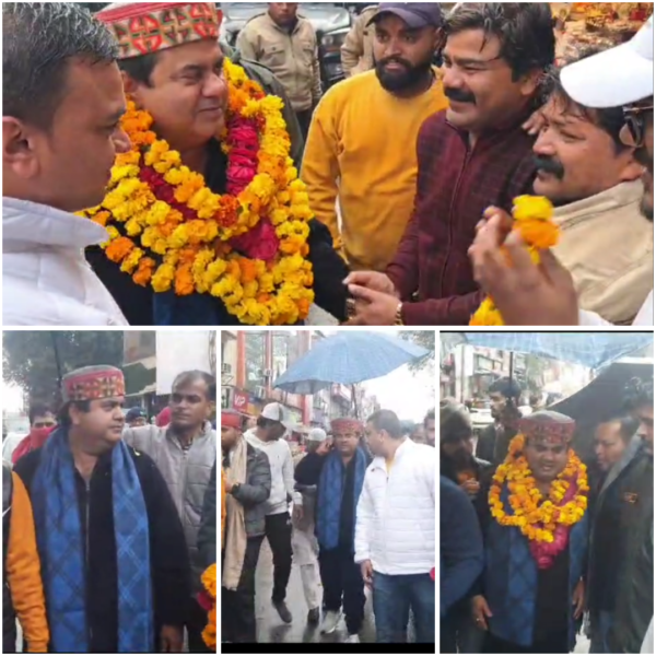 Independent MLA Umesh Kumar road show at Haridwar Har ki paudi