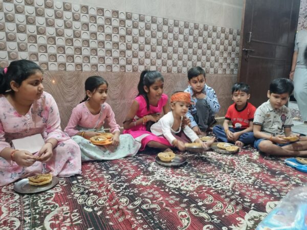 Kanya pujan in Chaitr Navratr at Haridwar