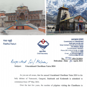 VIP visit will be probited for startling 15 days of Chardham Yatra uttrakhand