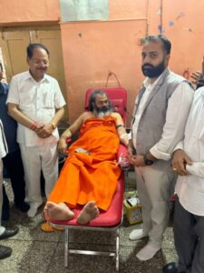 Blood donation camp organized at Prachin Avadhoot Mandal ashram