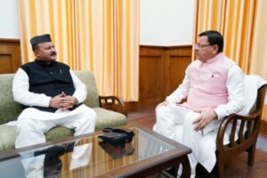 Congress mla Harish Dhami meet Cm Pushkar singh Dhami after mansoon Satr