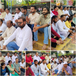 Congress workers agitated for law and order system in uttarakhand