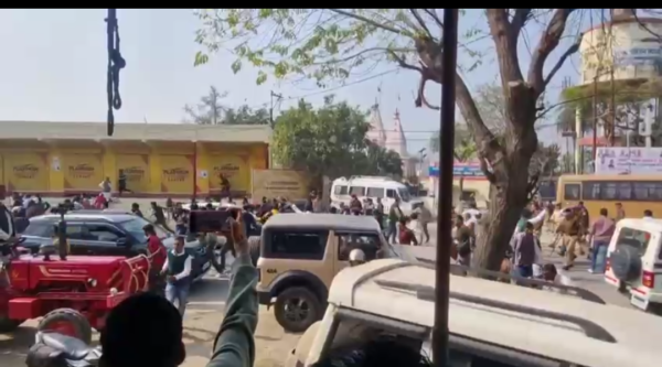 Police lathicharge in laksar region