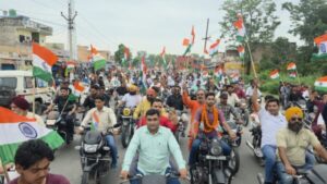 Tiranga Bike rally organised in Haridwar Grameen area