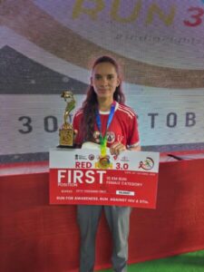 red-run-mairathan-Anisha won first position in nagalaind