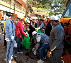 Haridwar Bjp organised cleaning campaign in har ki paudi Haridwar