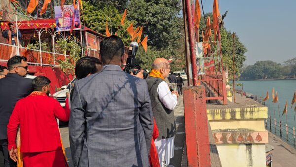 Amit Shah in Haridwar and visited Hanuman mandir
