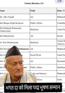 Bhagat Singh koshyari will be awarded as Padam Bhushan