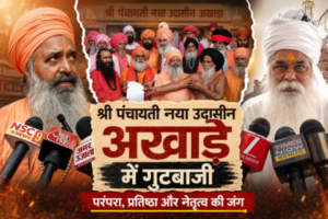 Haridwar Kumbh 2027: Two factions of the Naya Udasin Akhara face off.